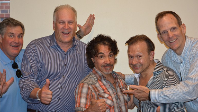 Hearst Television Executive Vice President Mike Hayes, Hearst Television President and NAB Joint Board Chair Jordan Wertlieb, award-winning BMI songwriter John Oates, Hearst Television Executive Vice President Frank Biancuzzo and BMI’s Dan Spears gather for a photo at the general managers meeting in Greenville.