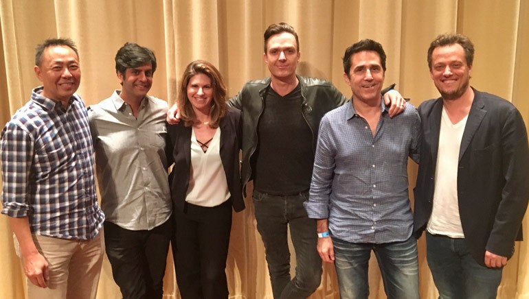 Gathered for a photo at the SCL presentation are: BMI’s Ray Yee, BMI composer Siddhartha Khosla, Impact24 PR's Jana Davidoff and BMI composers Fil Eisler, Mac Quayle and Nathan Barr.