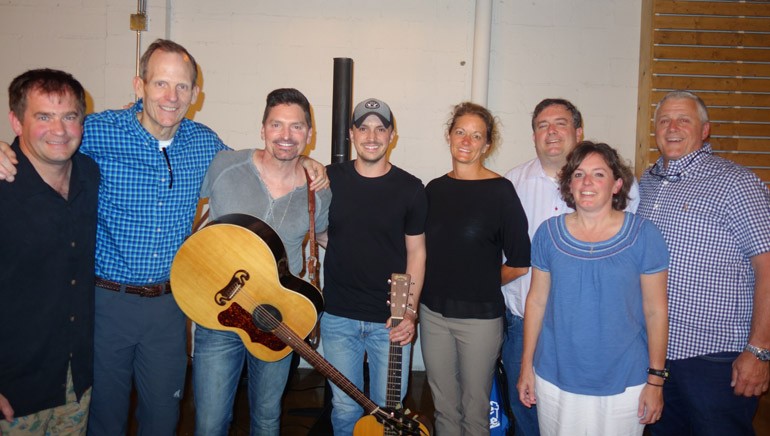 Pictured (L-R) after the songwriter-in-the-round performance at White Castle’s annual family meeting are: White Castle VP of Corporate relations and Ohio Restaurant Association Past Board Chair Jamie Richardson, BMI’s Dan Spears, BMI songwriters George Ducas and Greg Bates, White Castle President and CEO Lisa Ingram, White Castle Chief People Officer John Kelley, White Castle Corporate Relations Manager Erin Shannon and White Castle VP of Manufacturing David Rife.