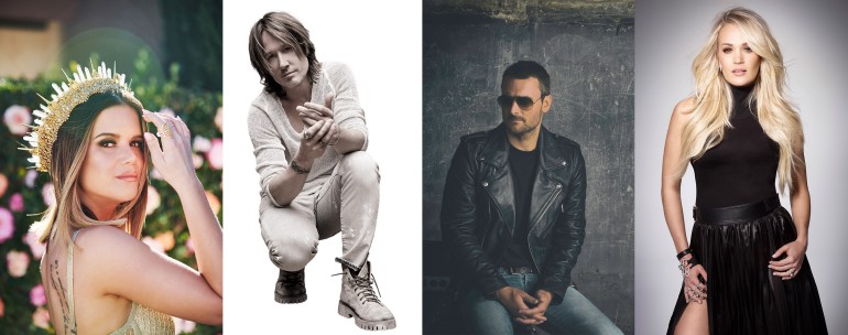 Pictured: Maren Morris, Keith Urban, Eric Church, Carrie Underwood