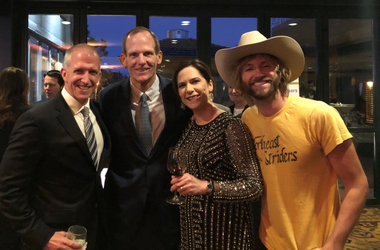 Pictured at the dinner are: CEO of Little Pub Company and incoming CRA Board Chair KC Gallagher, BMI’s Dan Spears, CRA President & CEO Sonia Riggs and BMI songwriter Paul McDonald.