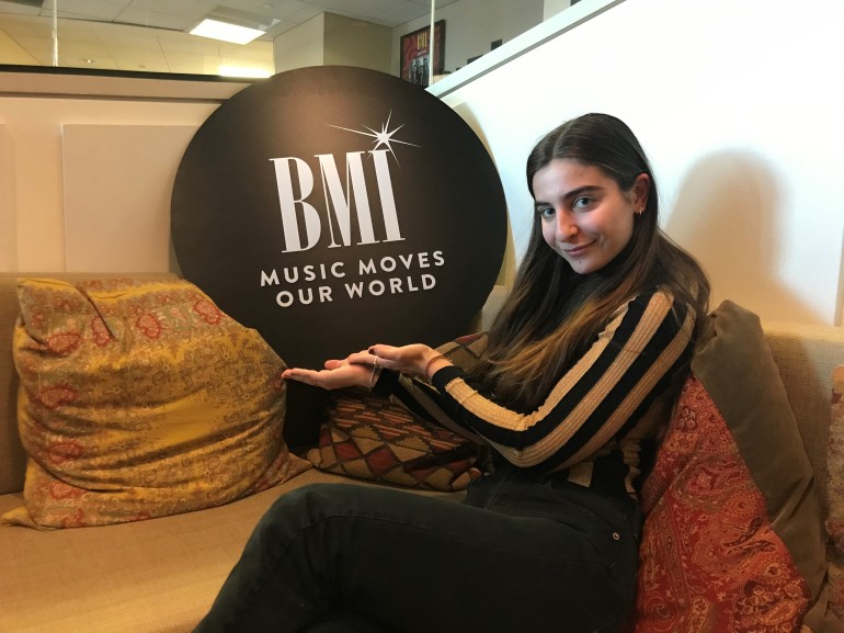 BMI singer/songwriter Celia Babini visits the New York offices.
