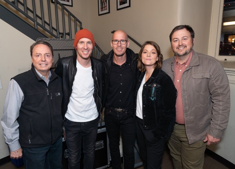 BMI’s Jody Williams, Tim and Phil Hanseroth, Brandi Carlile and BMI’s Mason Hunter