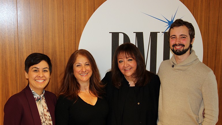 Pictured (L-R) are Kim Gouveia and Pascale Cohen-Olivar from UCLA’s Extension Program, BMI Vice President, Creative, Film/TV & Visual Media Relations, Doreen Ringer-Ross, and Scholarship recipient Antoni Mairata March at BMI’s Los Angeles office on April 5
