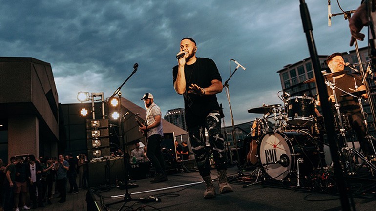Filmore performs during the 2019 kick off of BMI Nashville’s Rooftop on the Row series.