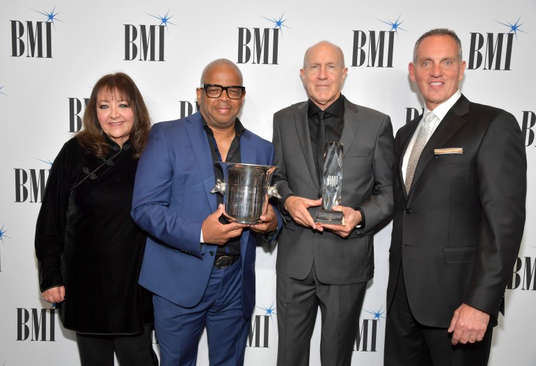 BMI Vice President Creative-Film, TV & Visual Media Doreen Ringer-Ross, Terence Blanchard, William Ross, and BMI President & CEO Mike O'Neill attend the 35th Annual BMI Film, TV & Visual Media Awards on May 15, 2019 in Beverly Hills, California. 