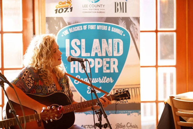 Judy Blank performs at the 2019 Island Hopper Songwriter Festival in downtown Fort Myers.