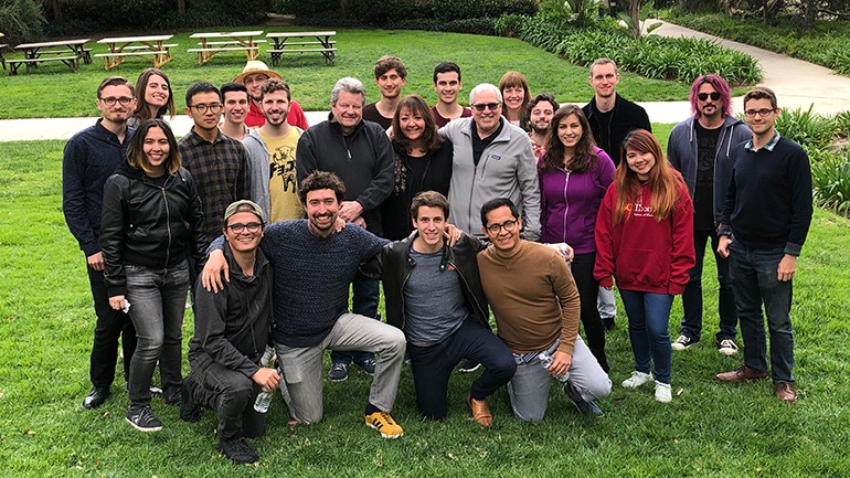 Pictured at Dennis Sands’ ATMOS Studio are (Back row, L-R): Robert Wolf, Kara Ford, Christian Kolo, Kenneth Regan, Federico Torri, Jonathan Zuniga, Angela Little, Nathan Alexander, Robert Treves, Adam Olmstead, Jose Kopp. (Middle row, L-R): Sonia Coronado Cuesta, Yifan Lin, Alec Sievern, Professor of Practice at USC Thornton School of Music and Chair of the Screen Scoring program, Dan Carlin, BMI Vice President Film, TV & Visual Media Relations, Doreen Ringer Ross, award-winning sound mixer Dennis Sands, Victoria Wirthlin, Jaime Ann Abe Pangan. (Front row, L-R): Mateus de Castro Machado Freire, Mathias Coppens, Raphael Dargent, Alvaro Balvin Benevides