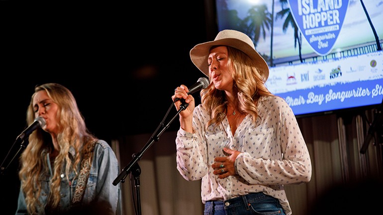 Colbie Caillat performs as Gone West during the 2019 Island Hopper Songwriters Festival in downtown Fort Myers. 