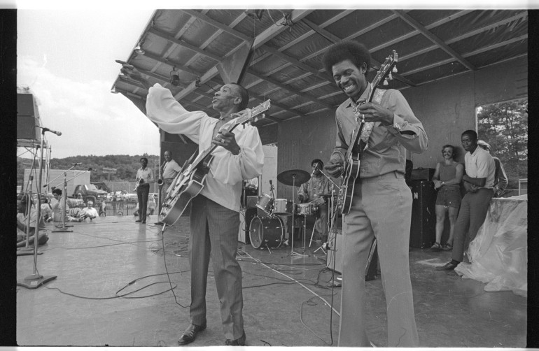 T-Bone Walker and Luther Allison in performance at the 1969 Ann Arbor Blues Festival