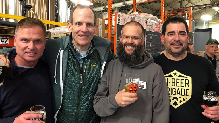 Pictured (L-R) at the Indiana Craft Brewers conference in Indianapolis are: BMI songwriter Tim James, BMI’s Dan Spears, Function Brewing owner and Brewers of Indiana Guild Board President Steve Llewellyn and Brewers of Indiana Guild Executive Director Rob Caputo.