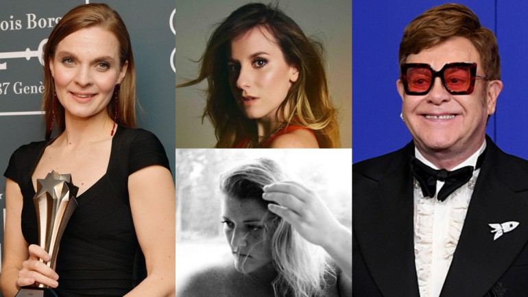 Pictured clockwise from left are Hildur Guðnadóttir, Caitlyn Smith, Elton John and Kate York.