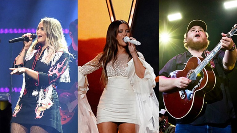 Pictured are BMI songwriters Miranda Lambert, Maren Morris and Luke Combs