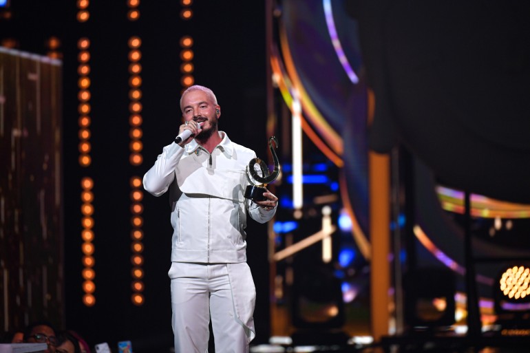 J Balvin at the 32nd edition of Premio Lo Nuestro in Miami.