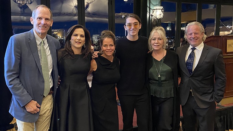 Pictured before BMI songwriter Chance Pena took the stage at this year’s Colorado Restaurant Association Lifetime Achievement Awards are BMI’s Dan Spears, CRA President & CEO Sonia Riggs,  CRA Board Chair and Crafted Concepts co-owner Beth Gruitch, BMI songwriter Chance Pena, CRA VP of Strategic Partnerships Devany McNeill, and Outgoing CRA Board Chair and owner of the Truffle Pig & Carl’s Tavern, Scott Engelman.