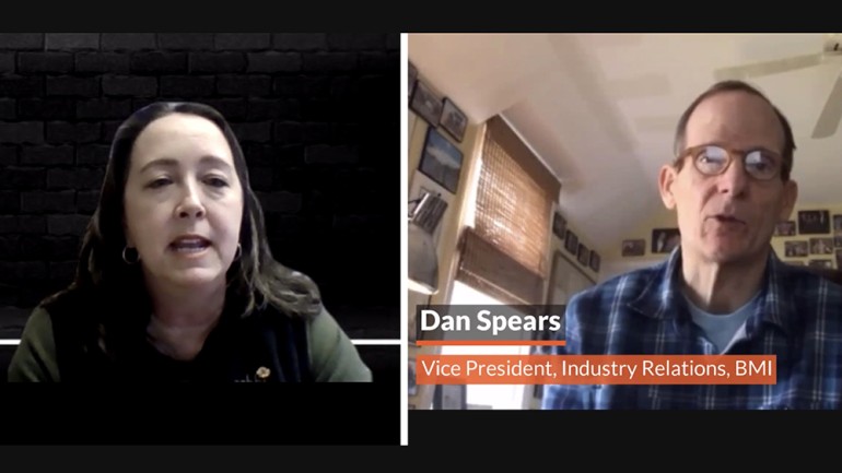 CABBI Senior Vice President Jennifer Flohr and BMI’s Dan Spears introduce BMI songwriter Marc Scibilia at the INNspire Virtual Conference and Marketplace.