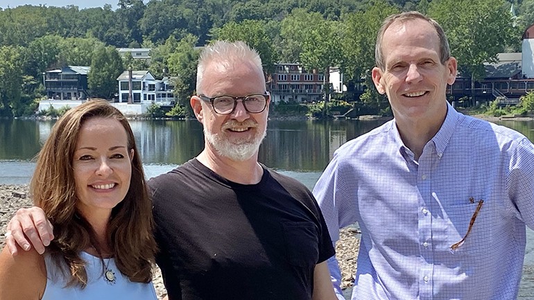 Pictured (L-R) before BMI songwriter Chris Barron performed at the NJRHA event in Lambertville, N are: NJRHA President & CEO Dana Lancellotti, BMI songwriter Chris Barron and BMI’s Dan Spears.
