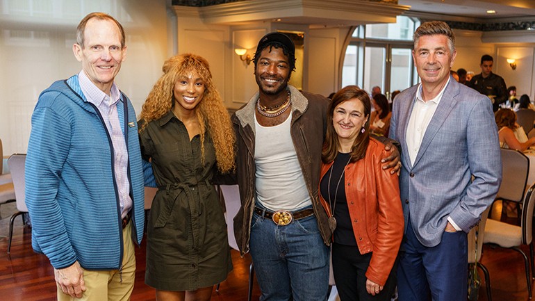 Pictured before the Inclusivity in Music Songwriter Showcase ( l to r): BMI’s Dan Spears, BMI songwriters Tiera Kennedy & Willie Jones, AH & LA Foundation President & CEO Rosanna Maietta, AH&LA President & CEO Chip Rogers.