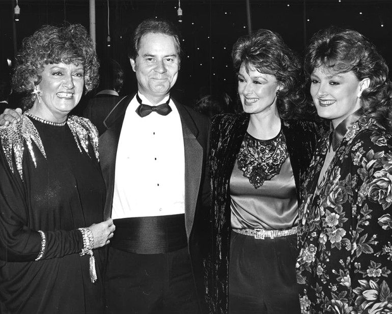 Pictured at the 1985 BMI Country Awards are former BMI President and CEO Frances Preston, Kenny O’Dell, and Naomi and Wynona Judd.