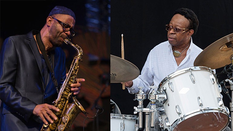 Pictured are the upcoming 2023 NEA Jazz Master recipients Kenny Garrett and Louis Hayes