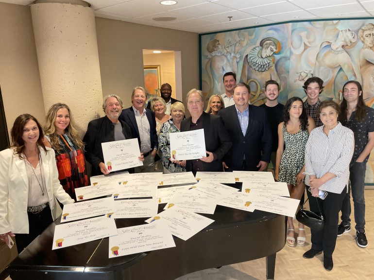 Pictured (L-R top row): BMI’s Shannon Sanders and Michael Collins.(L-R middle row): BMI’s LuAnn Davidson, Leslie Roberts and Josh Tomlinson with Sam Severs and Ryan Wariner. (L-R bottom row): Kathy Anderson, Melody Malloy, David Malloy, BMI’s Clay Bradley and Nancy Moore, Steve Wariner, BMI’s Mason Hunter and Matilda Severs and Caryn Wariner.
