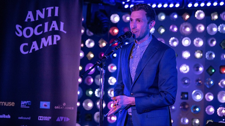 BMI producer/songwriter and founder of Anti Social Producers Club Danny Ross at the 2nd annual Anti Social Camp held at D’Angelico Showroom in New York City on June 13th.