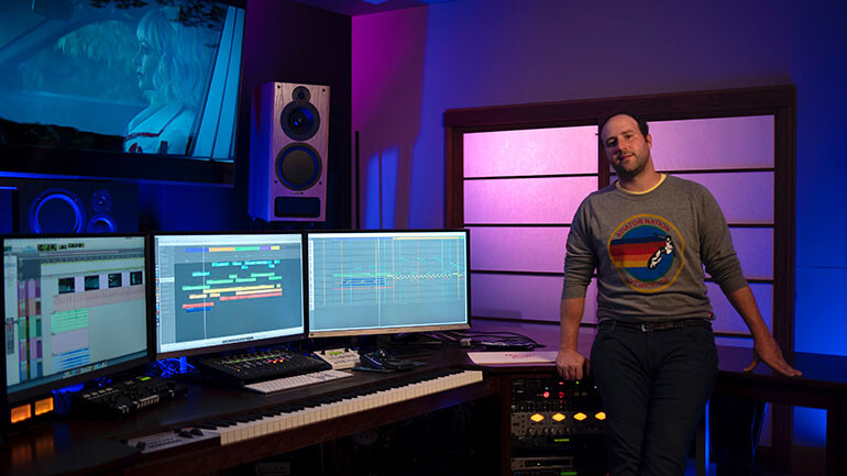 Composer Anthony Willis in the PYW studio.