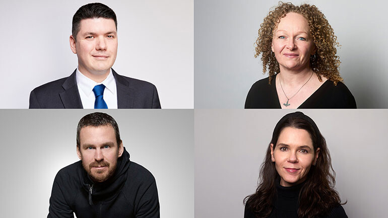 (Top: L-R) John Ellwood, Deirdre Chadwick, (Bottom: L-R) Jeff Gilligan and Jodie Thomas