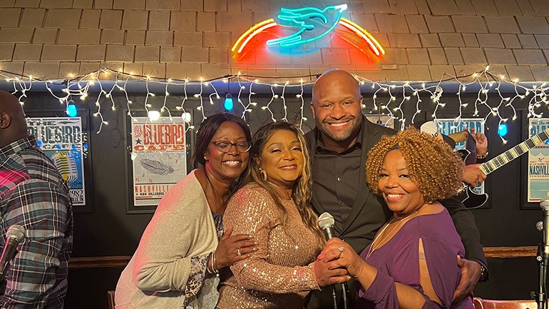 (L-R) Alfreda McCrary (BMI), Regina McCrary (BMI), BMI’s Shannon Sanders, Ann McCrary (BMI)