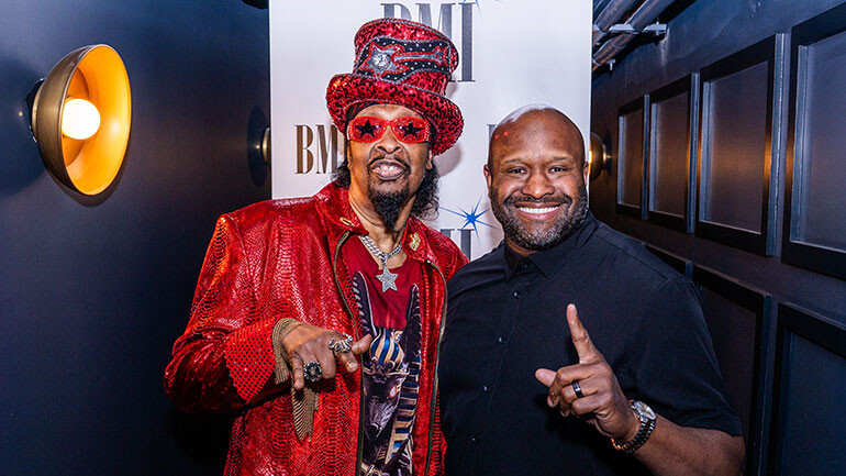 Bootsy Collins (BMI) and BMI’s Shannon Sanders.