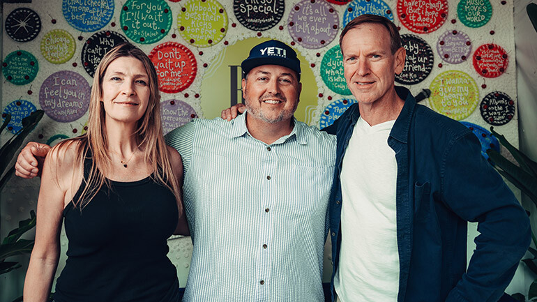 Photo L-R: BMI’s Samantha Cox, BMI’s Mason Hunter and C3 Presents Charlie Walker.