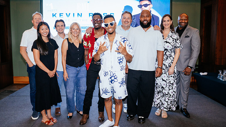 Photo L-R: BMI’s Clay Bradley, BMI’s Lilly Brown, BMI’s Jackson Kiger, Chuck Harmony (BMI), Kevin Ross (BMI), BMI’s Mason Hunter, Claude Kelly (BMI), BMI’s MaryAnn Keen, BMI’s Shannon Sanders.