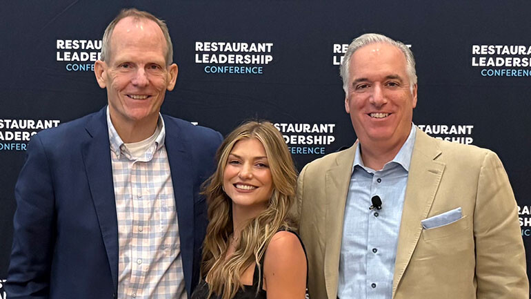 Pictured before BMI songwriter Katrina Cain’s performance at the 2025 Restaurant Leadership Conference ( L to R): BMI’s Dan Spears, BMI songwriter Katrina Cain, Informa Executive Vice President, and Restaurant Leadership Conference Chair Chris Keating.