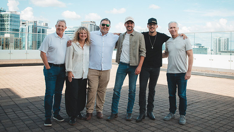 Photo L-R: BMI’s Clay Bradley, BMI’s Nina Carter, BMI’s Mason Hunter, Drew Baldridge (BMI), Chase Matthew (BMI) and BMI’s Mike Steinberg.