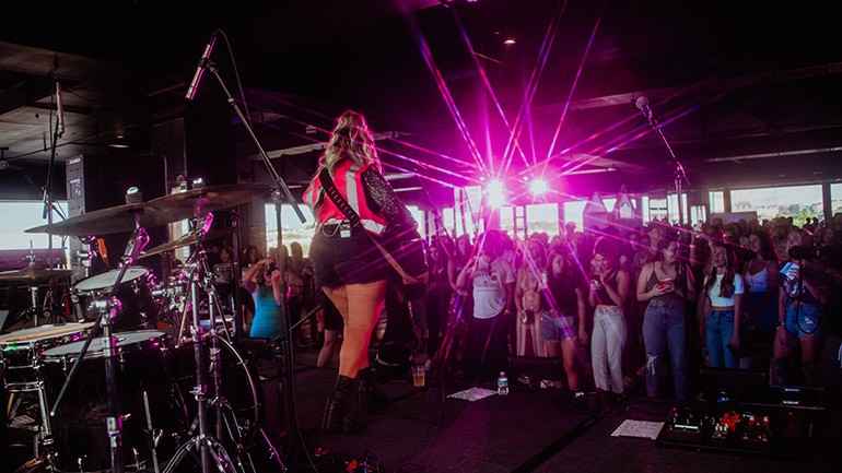 Priscilla Block brings the party to BMI’s Rooftop on the Row.