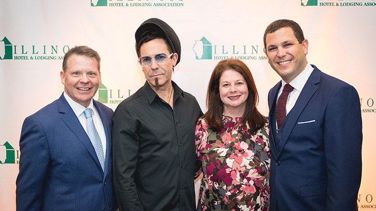IHLA Board Chair & General Manager SpringHill Suites by Marriott Springfield Darin Dame, BMI singer/songwriter Robinson Treacher, BMI’s Jessica Frost and IHLA President & CEO Michael Jacobson.