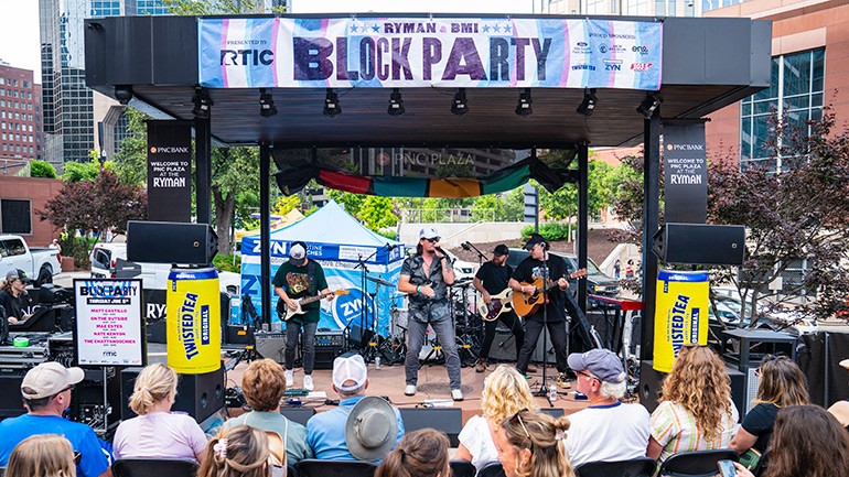 Nate Kenyon performs during the three-day free event, 