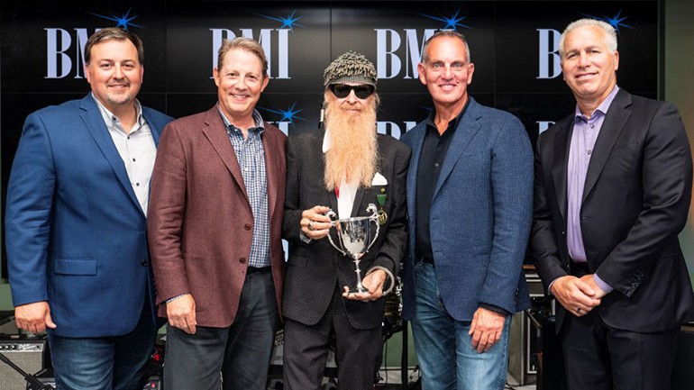 BMI's Mason Hunter, BMI's Clay Bradley, Troubadour Billy F Gibbons, BMI's Mike O’Neill, BMI's Mike Steinberg