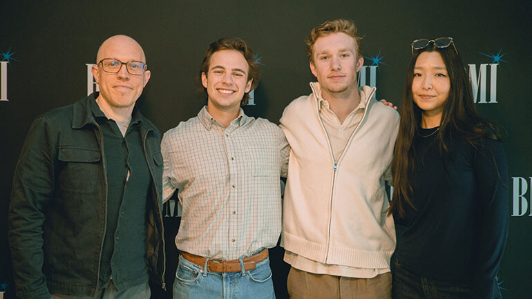 Photo L-R: BMI’s Jon Miller, BMI’s Jackson Kiger, Ty Myers (BMI), BMI’s Anu Gantumer.