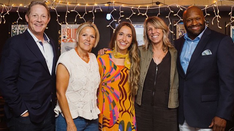 (L-R): BMI’s Clay Bradley, BMI’s Leslie Roberts, Lauren Daigle, The Bluebird Café’s Erika Wollam Nichols and BMI’s Shannon Sanders.