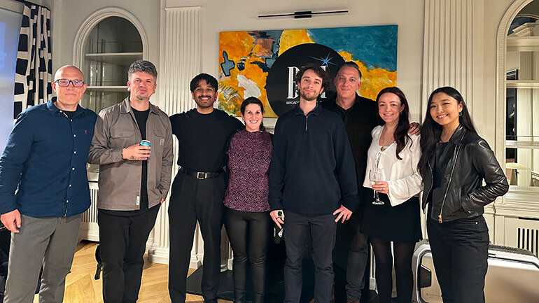 BMI’s Jon Miller and BMI’s Anushka Gantumur with representatives from SMP UK at BMI’s Copyright Meet & Greet in London.