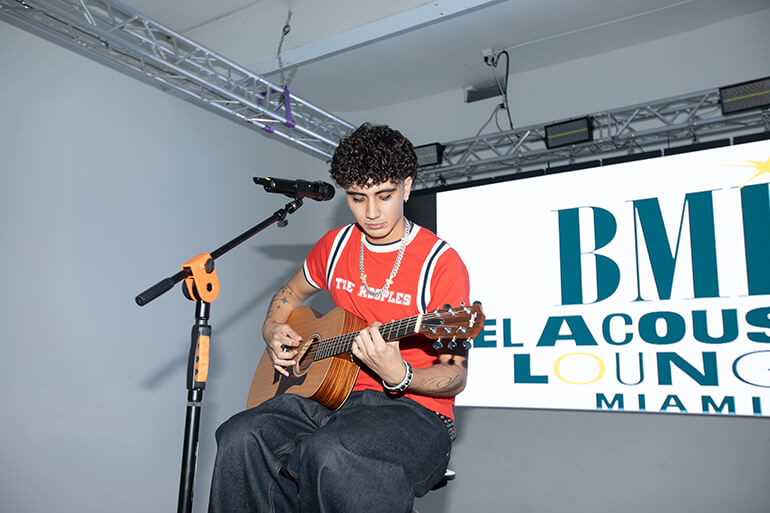 DannyLux performs at BMI’s El Acoustic Lounge at Casa Nube.