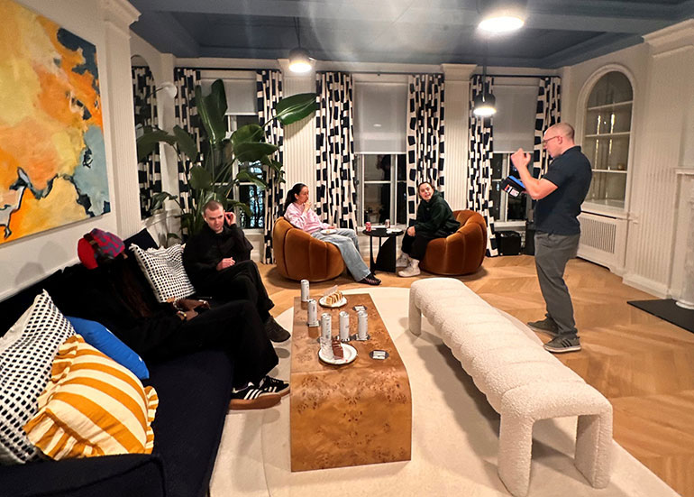 Speed Dating for Songwriters group at BMI's London office'